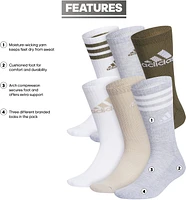 adidas Cushion Mixed Crew Socks 6 Pack                                                                                          