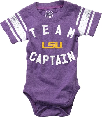 Wes and Willy Infants' Louisiana State University Sleeve Stripe Onesie