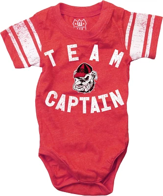 Wes and Willy Infants' University of Georgia Sleeve Stripe Onesie