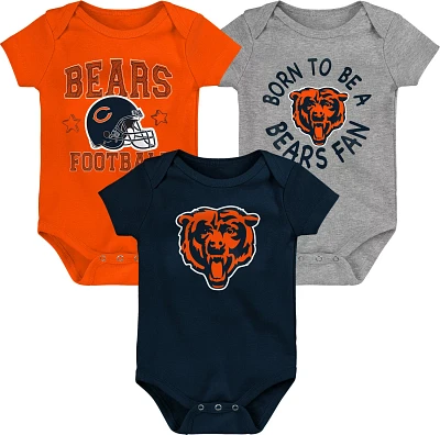 Outerstuff Infants' Chicago Bears Born to Be 3-Piece Creeper Onesie Set