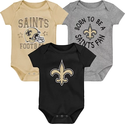 Outerstuff Infants' New Orleans Saints Born to Be 3-Piece Creeper Onesie Set