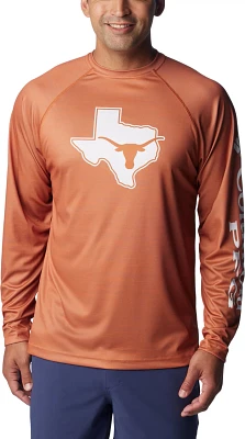 Columbia Sportswear Men's University of Texas PFG Terminal Tackle Heather Long Sleeve Shirt