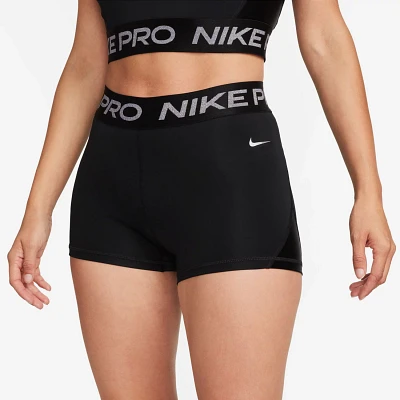 Nike Women's Pro Mid-Rise Shine Shorts 3