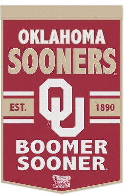 WinCraft University of Oklahoma 24 in x 38 in Wool Banner                                                                       