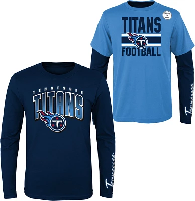 Outerstuff Boys' 8-20 Tennessee Titans Fan Fave 3-in-1 Combo T-shirt