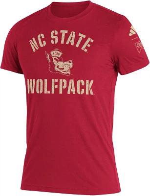 adidas Men's North Carolina State University Number 2 Stencil Fresh T-shirt