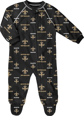 Outerstuff Infants' New Orleans Saints Replen Raglan Zip-Up Coveralls