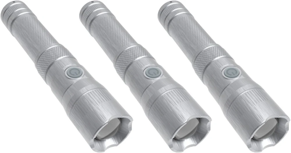 Cascade Mountain Tech Rechargeable Aero LED 700 Lumen Flashlight 3-Pack                                                         