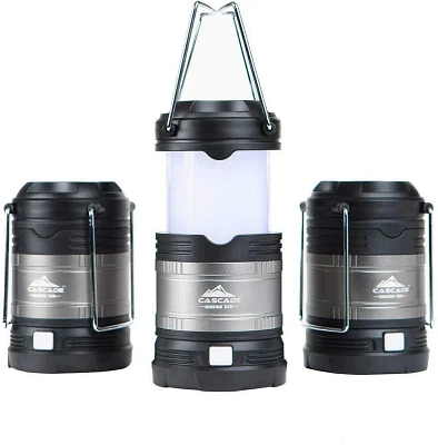 Cascade Mountain Tech Multi-Mode Pop-Up IPX4 Water-Resistant LED Lantern 3-Pack                                                 