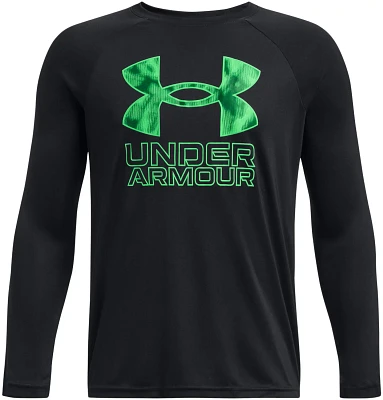 Under Armour Boys' Tech Hybrid Print Fill Long Sleeve T-shirt