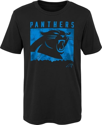 Outerstuff Boys' 4-7 Carolina Panthers Liquid Camo Logo Short Sleeve T-shirt