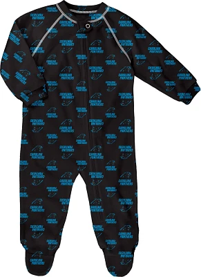 Outerstuff Infants' Carolina Panthers Replen Raglan Zip-Up Coveralls