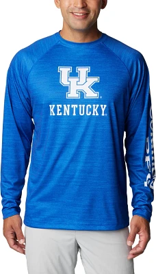 Columbia Sportswear Men's University of Kentucky PFG Terminal Tackle Heather Long Sleeve Shirt