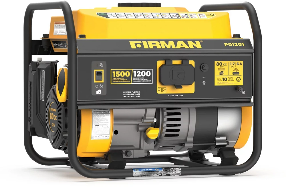 Firman 1,500-1,200-Watt Gas Portable Generator                                                                                  