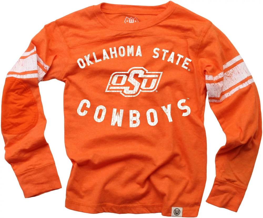 Wes and Willy Boys' Oklahoma State University Sleeve Stripe Long T-shirt