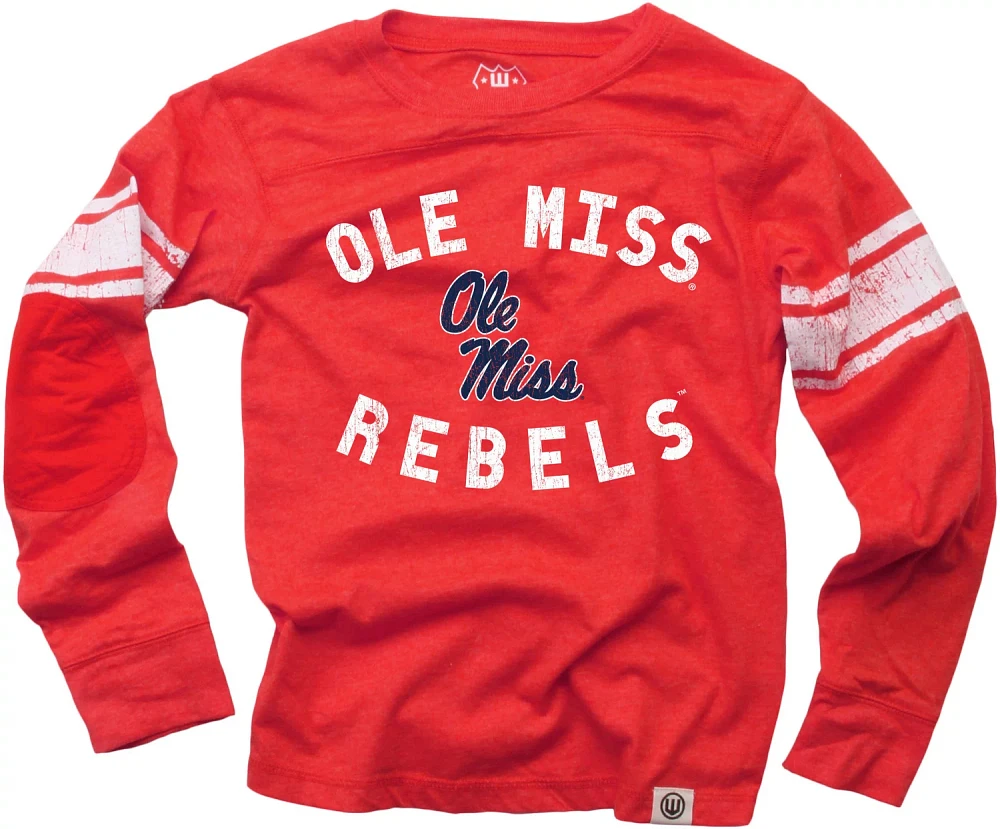 Wes and Willy Boys' University of Mississippi Sleeve Stripe Long T-shirt