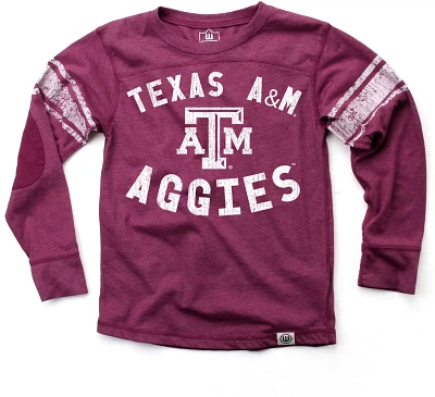 Wes and Willy Boys' Texas A&M University Sleeve Stripe Long T-shirt