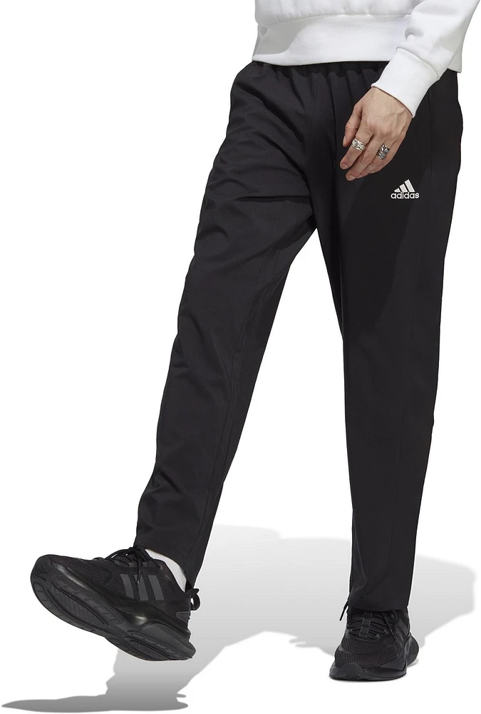 adidas Men's Standard AEROREADY Essentials Open Hem Embroidered Tracksuit Pants