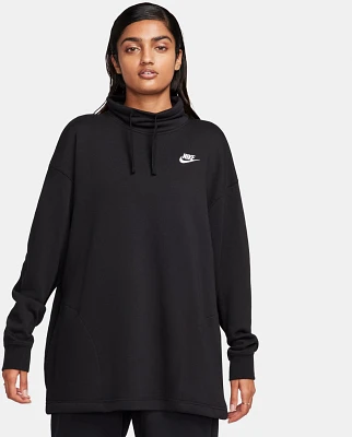 Nike Women's Sportswear Club Fleece Oversized Mock Neck Sweatshirt