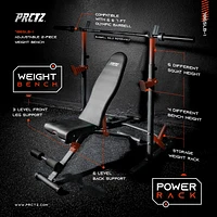 PRTCZ Olympic Weight Bench with Rack                                                                                            