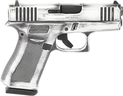 GLOCK 43X 9mm White Battle Worn Handgun                                                                                         