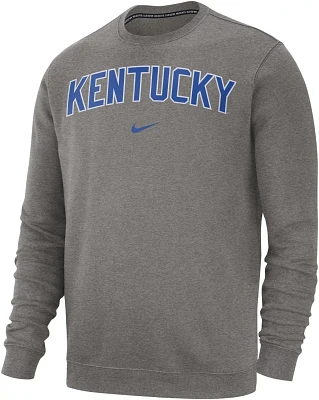 Nike Men’s University of Kentucky Fleece Club Crew Sweatshirt                                                                 