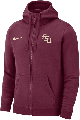 Nike Men's Florida State University Club Fleece Full-Zip Hoodie