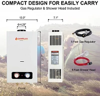 CampLux Portable Propane Outdoor 2.64 GPM Water Heater                                                                          