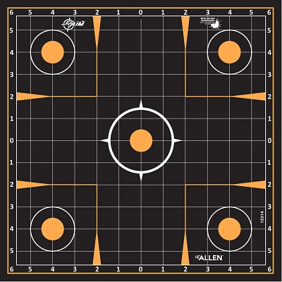 Allen Company EZ Aim Splash Reactive Adhesive Paper Sight-In Grid Shooting Targets 10-Pack                                      