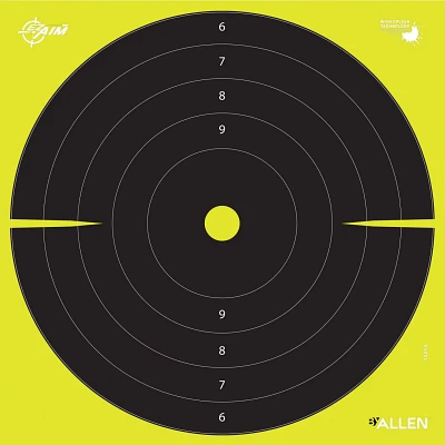 Allen Company EZ Aim 12.5in Splash Reactive Bullseye Paper Shooting Target 30-Pack                                              