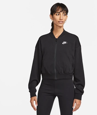 Nike Women's Sportswear Club Fleece Oversized Cropped Full Zip Sweatshirt