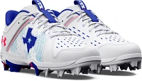 Under Armour Youth Leadoff Low Rubber Molded Texas Baseball Cleats                                                              