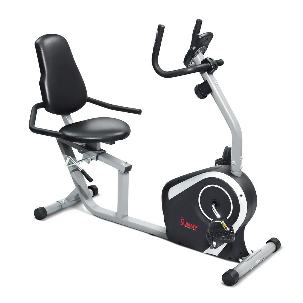 Sunny Health & Fitness Easy Adjustable Seat Recumbent Bike                                                                      