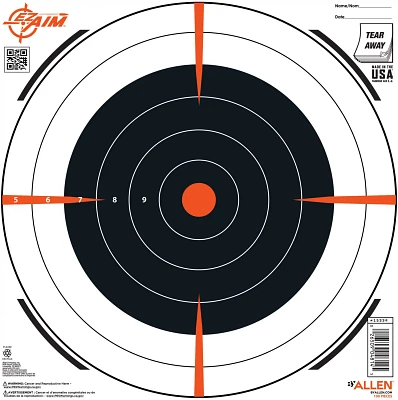 Allen Company EZ Aim Bullseye Paper Shooting Target 100-Pack                                                                    