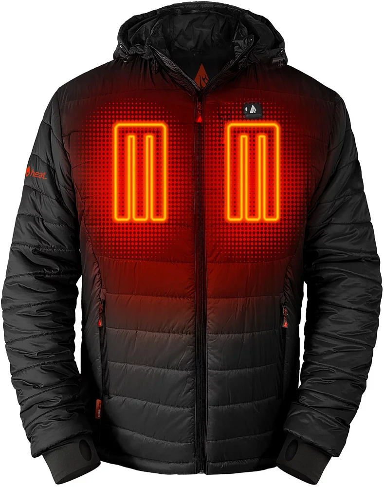 ActionHeat Men's 5V Battery Heated Puffer Jacket with Hood