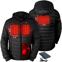 ActionHeat Men's 5V Battery Heated Puffer Jacket with Hood