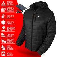 ActionHeat Men's 5V Battery Heated Puffer Jacket with Hood