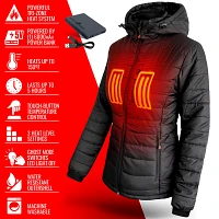 ActionHeat Women's 5V Battery Heated Puffer Jacket with Hood