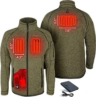 ActionHeat Men's Slim Fit 5V Battery Heated Sweater Jacket