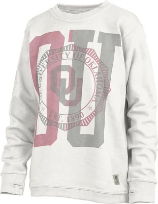 Three Square Women's University of Oklahoma Overprint Block Shoreline Long-Sleeve Fleece