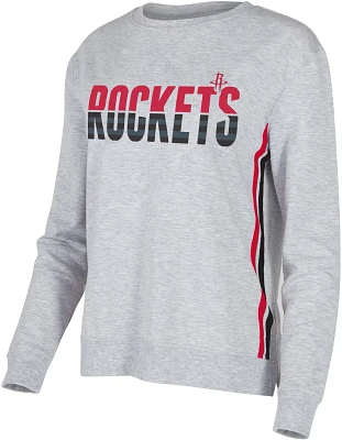 Concepts Sport Women's Houston Rockets Cedar Fleece Long Sleeve Shirt