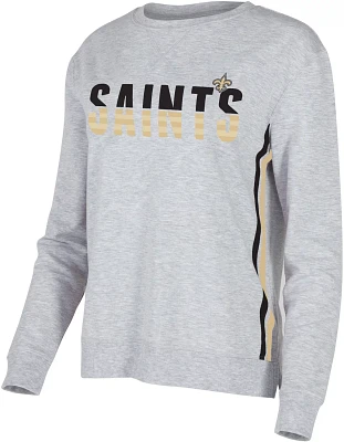 Concepts Sport Women's New Orleans Saints Cedar Fleece Long Sleeve Shirt
