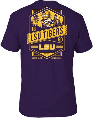 Great State Men's Louisiana State University Double Diamond Crest Short Sleeve Shirt                                            