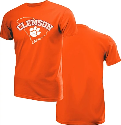 New World Graphics Men's Clemson University State Outline T-shirt                                                               