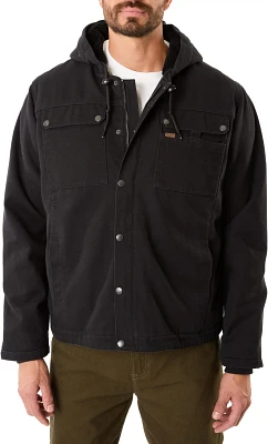 Smith's Workwear Men's Sherpa-Lined Duck Canvas Hooded Work Jacket