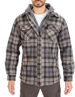 Smith's Workwear Men's Big & Tall Sherpa-Lined Microfleece Shirt Jacket