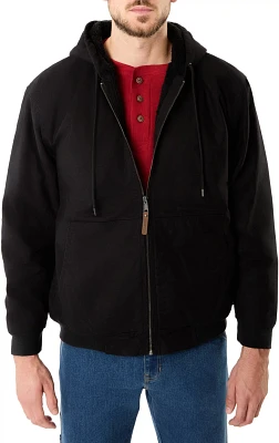 Smith's Workwear Men's Big & Tall Cotton Canvas Sherpa-Lined Work Jacket