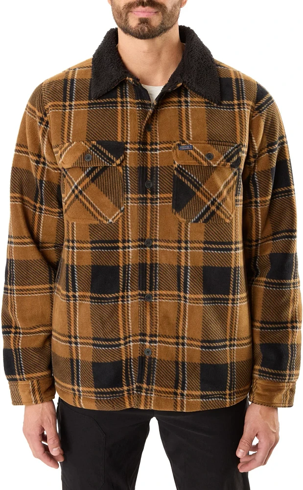 Smith's Workwear Men's Big & Tall Sherpa-Lined Plaid Polarfleece Jacket