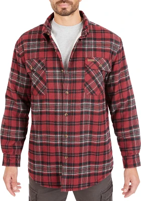 Smith's Workwear Men's Big & Tall Sherpa-Lined Flannel Shirt Jacket