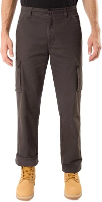 Smith's Workwear Men's Big & Tall Stretch Fleece-Lined Canvas Cargo Pants